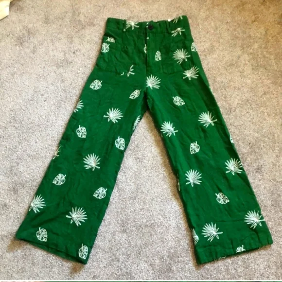 Zara green dress pants size xs